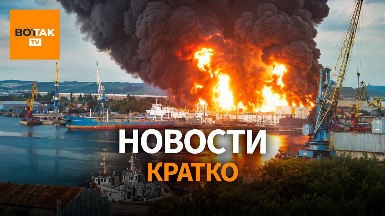 ВСУ поразили нефтебазу в Керчи. Зеленский дал Лукашенко неделю. Удар по Тюмени / Вот Так. Кратко