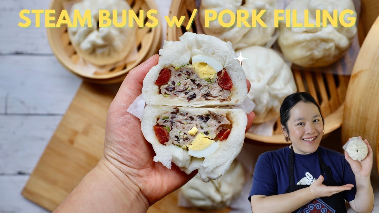 ПАРОВЫЕ БУЛОЧКИ с начинкой из свинины: Kas Las Paus, Galabao, Bánh Bao, Salapao