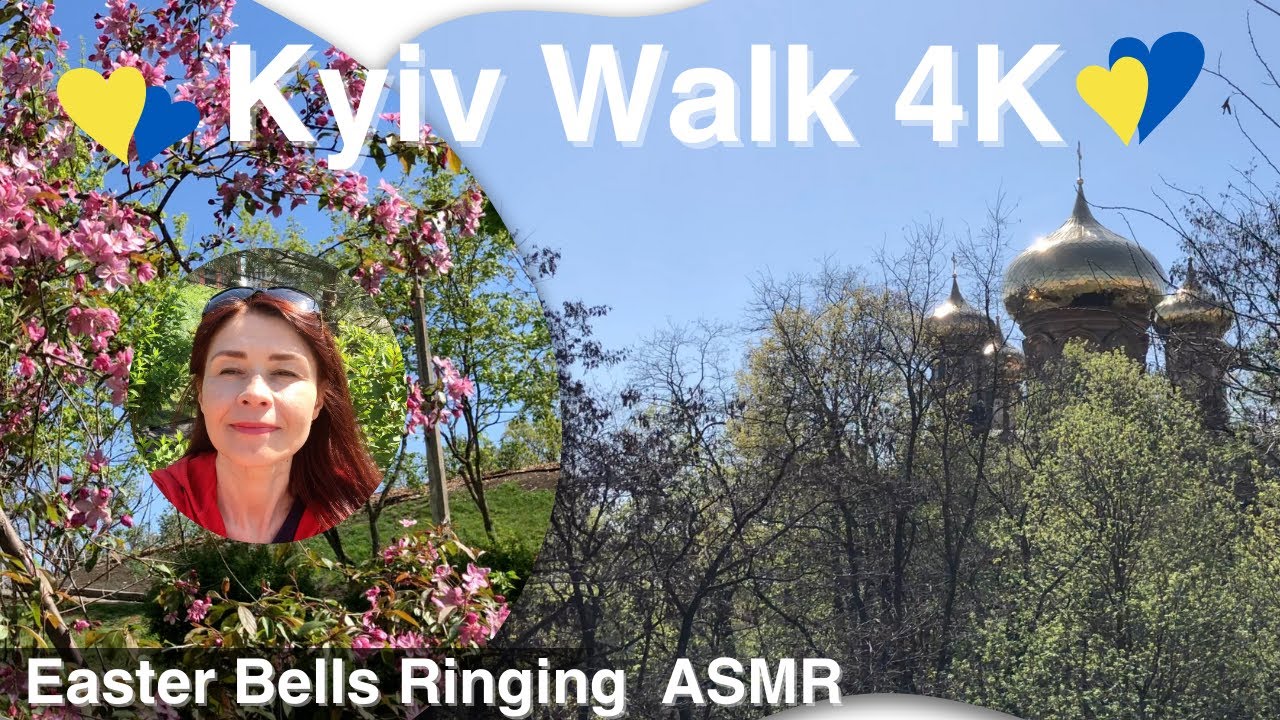 Kyiv Church Bells Ring. Ukraine Kyiv walk 4K. Kyiv walking tour. Ukraine city. Kyiv vlog 4K 60 fps