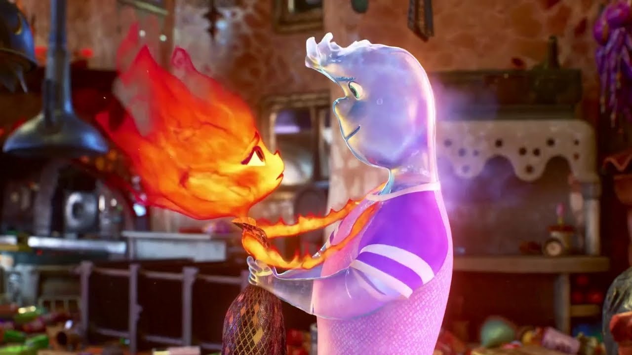 El beso de Wade y Ember(Elemental Clip)