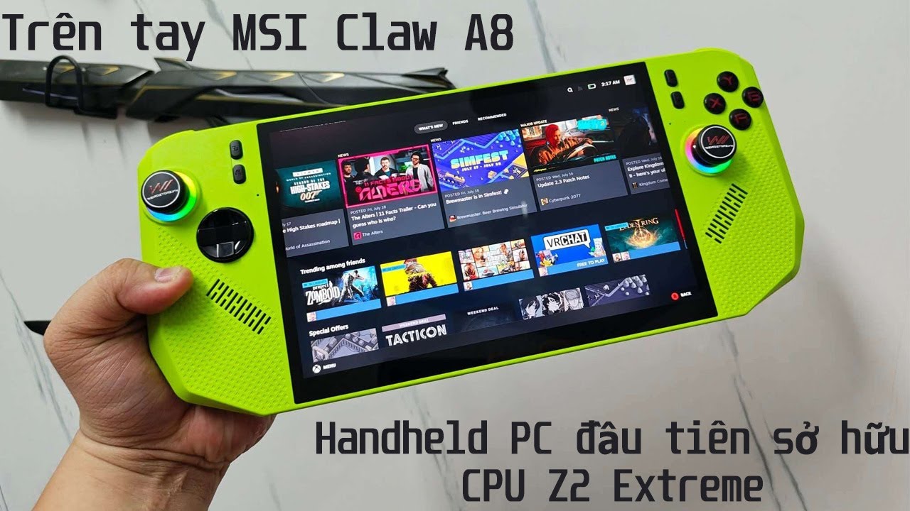 Trên tay MSI Claw A8: Handheld PC đầu tiên trang bị CPU Z2 Extreme