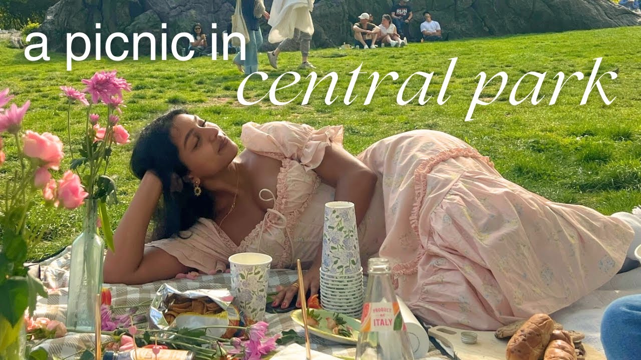 the perfect grad picnic 💐🧺🌿🍊 | grwm, central park, spring picnic