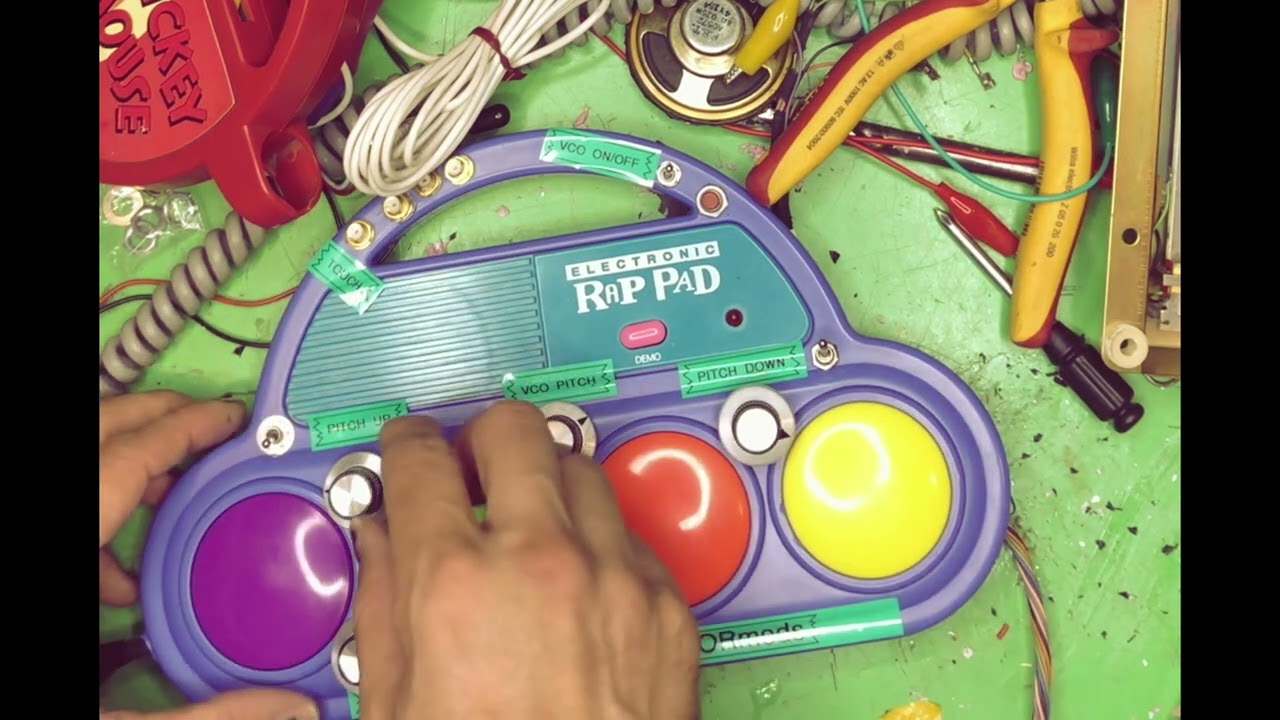 Circuit bent synth drum machine rap pad