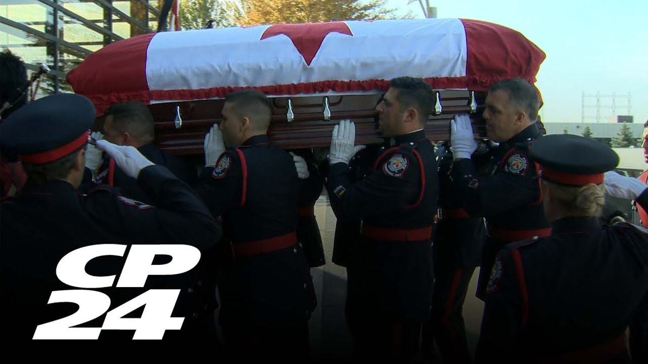 Thousands of police officers line procession route ahead of funeral for Const. Andrew Hong