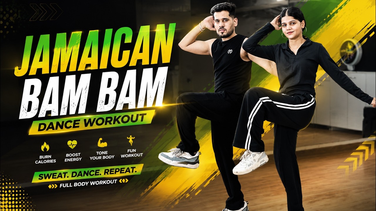 Jamaican (Bam Bam) Dance Workout | Full Body Cardio Dance Fitness | Nritya Nation