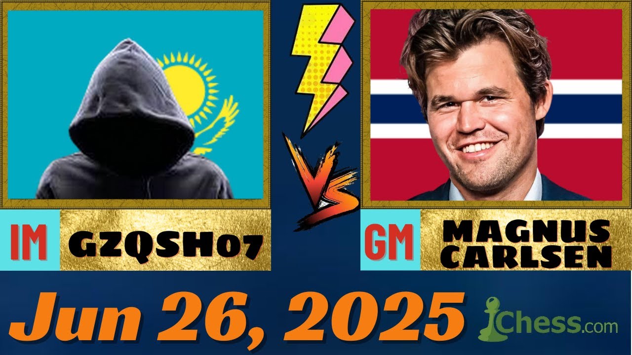 Magnus Carlsen vs IM GZQSH07 | Titled Tuesday 2025 | Jun 26, 2025, Chess.com