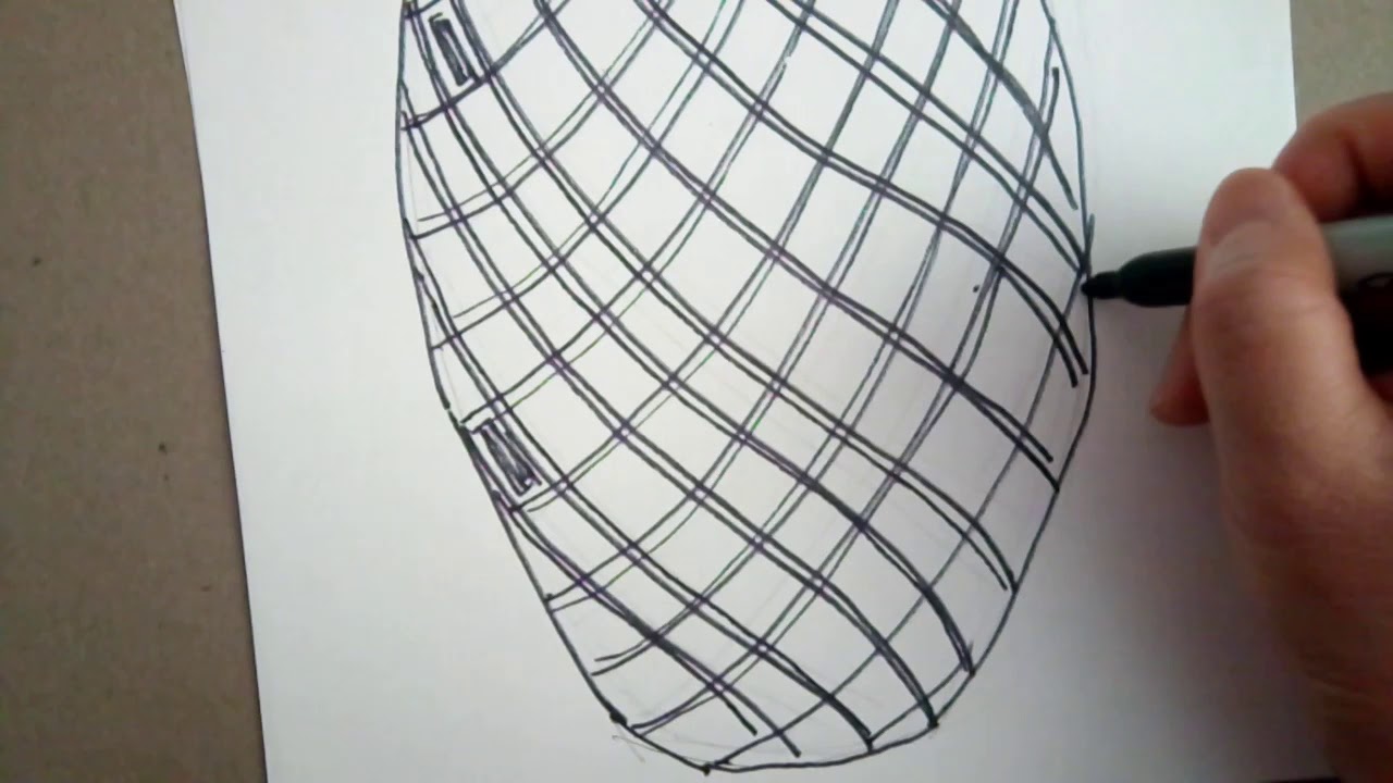 How to Draw the Gherkin Skyscraper (30 St. Mary Axe in London)