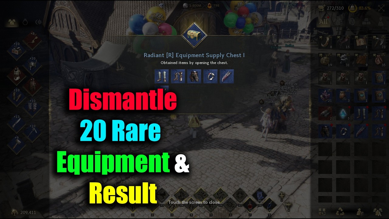 Legend of Ymir Dismantle 20 Rare Equipment & Result
