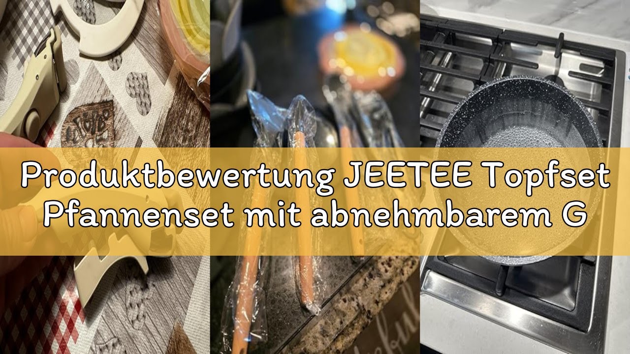 Produktbewertung JEETEE Topfset Pfannenset mit abnehmbarem Griffen 25-Teilig, Pfanne 20/26cm, Kochto