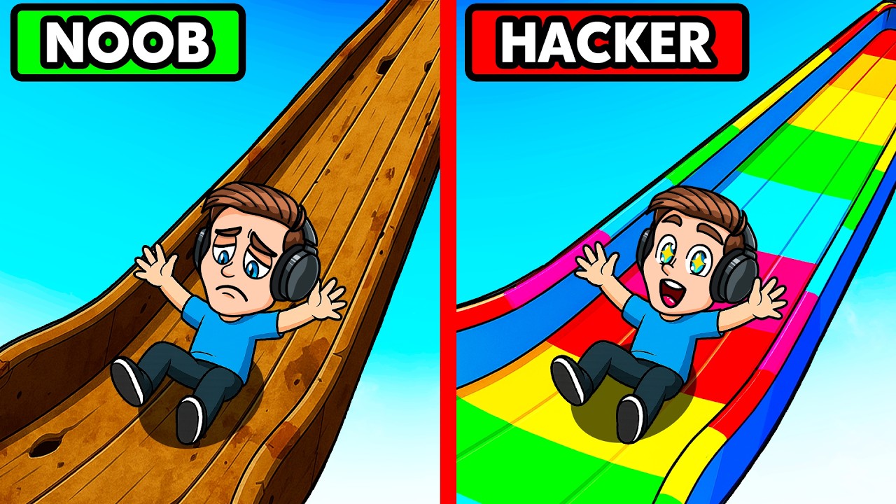 NOOB vs PRO vs HACKER WATERSLIDE