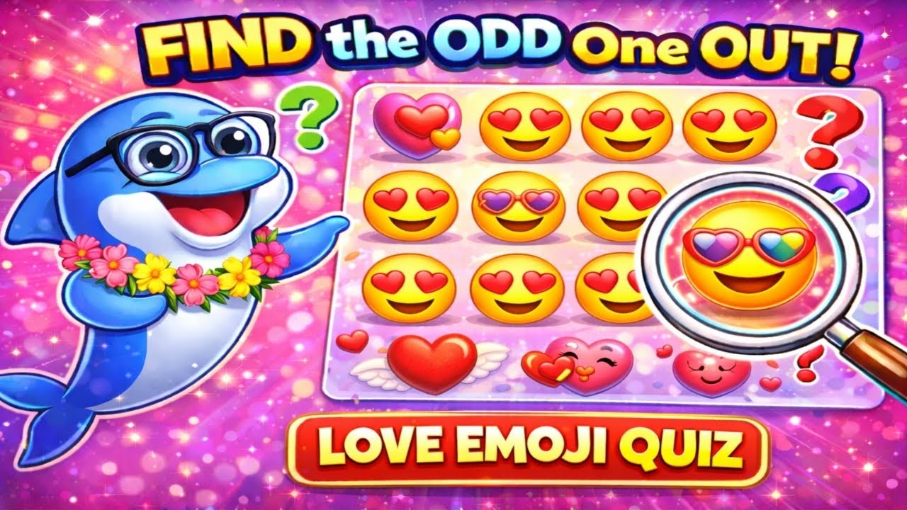 ❤️ Find the Odd One Out – Love Emoji 💕 | Brain Puzzle | Dolphi Quiz
