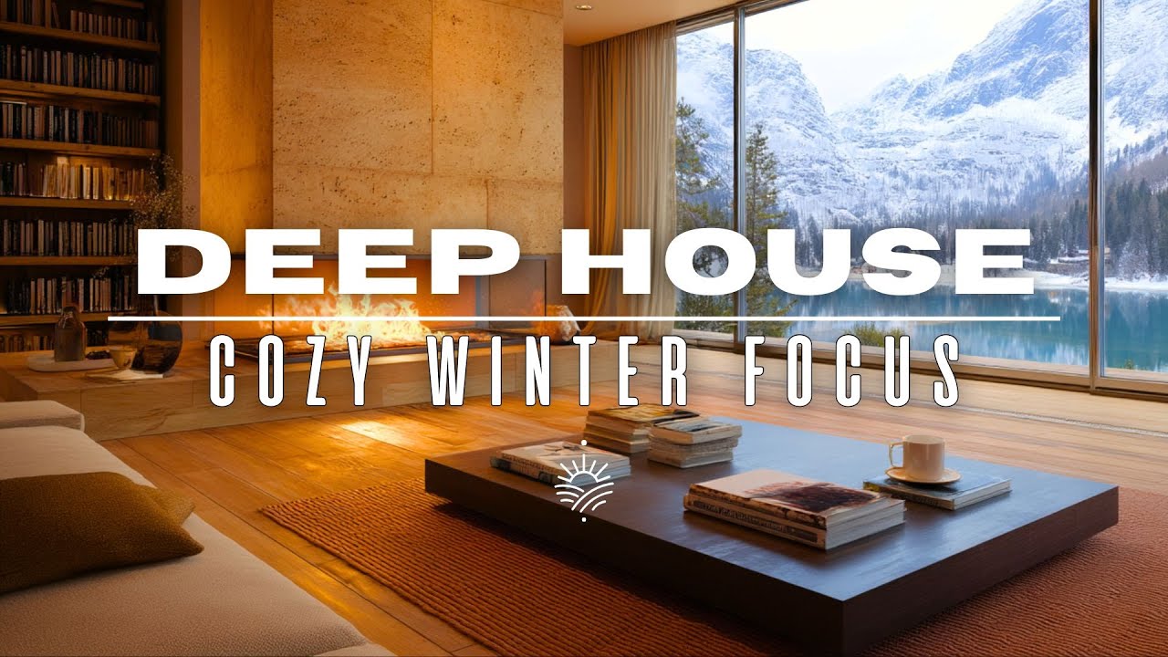 Deep House 2026 4K ❄️ Cozy Winter Focus & Study Music in a Fireplace Lounge