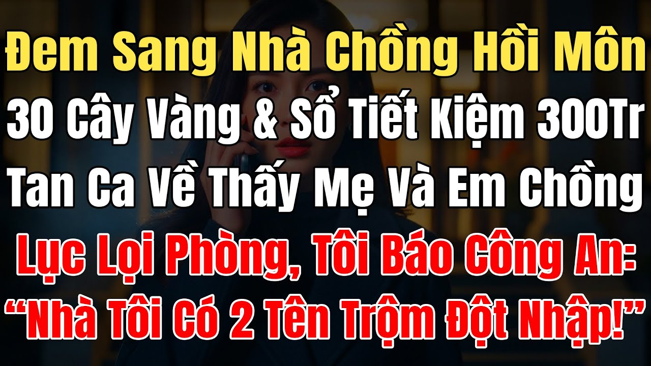 Tôi Mang Theo Hồi Môn 30 Cây Vàng & Sổ TK 300Tr, Tan Ca Thấy Mẹ Và Em Chồng Lục Lọi, Tôi Báo Công An