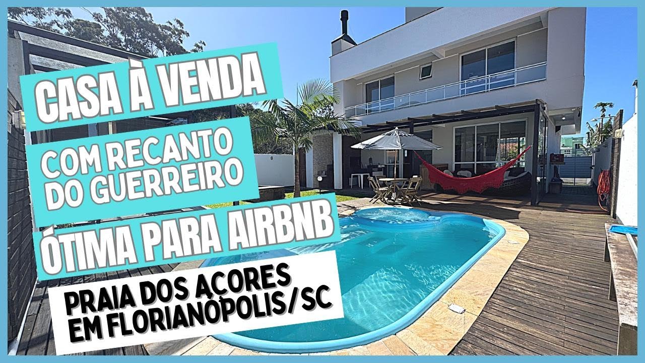 CASA À VENDA COM RECANTO DO GUERREIRO | R$ 2.790.000 | NA PRAIA DOS AÇORES EM FLORIANÓPOLIS.