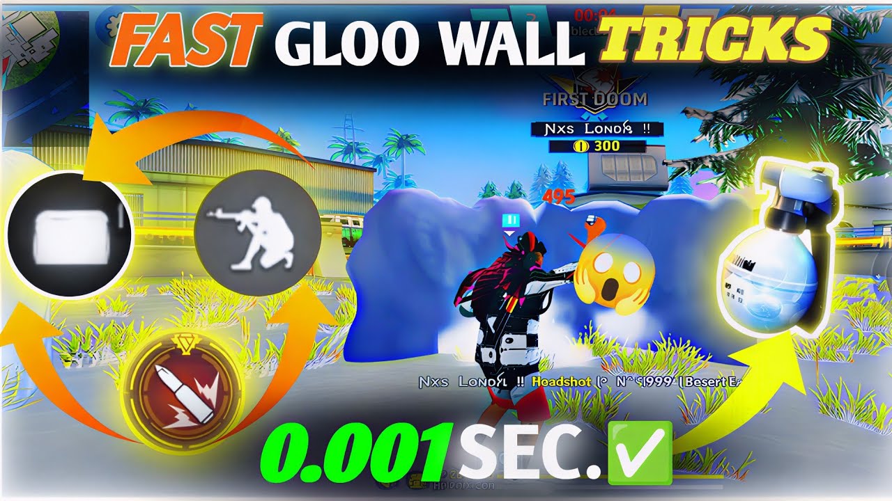 Fast Gloo Wall Trick in Free Fire 😍 | 0.01 Second Technique 🔥#FreeFire #GlooWallTrick