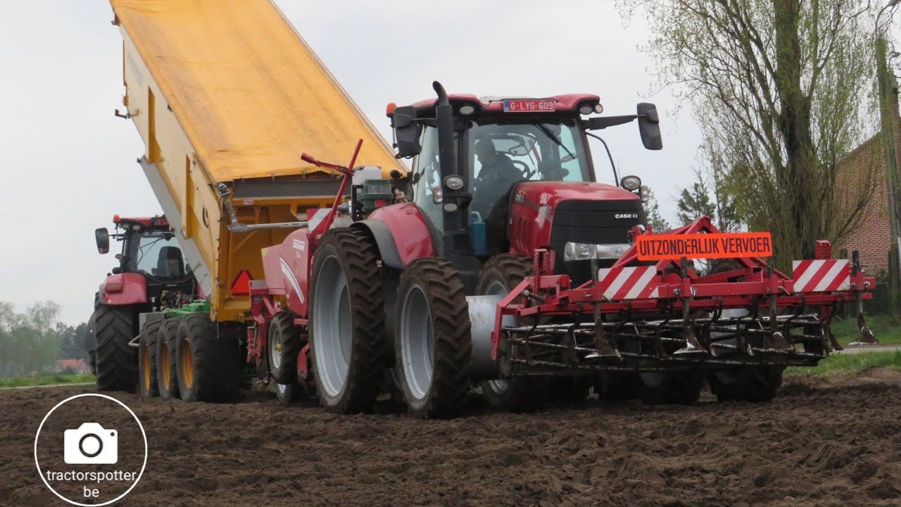 Case 240 cvx van Van Den Borne aardappels poten