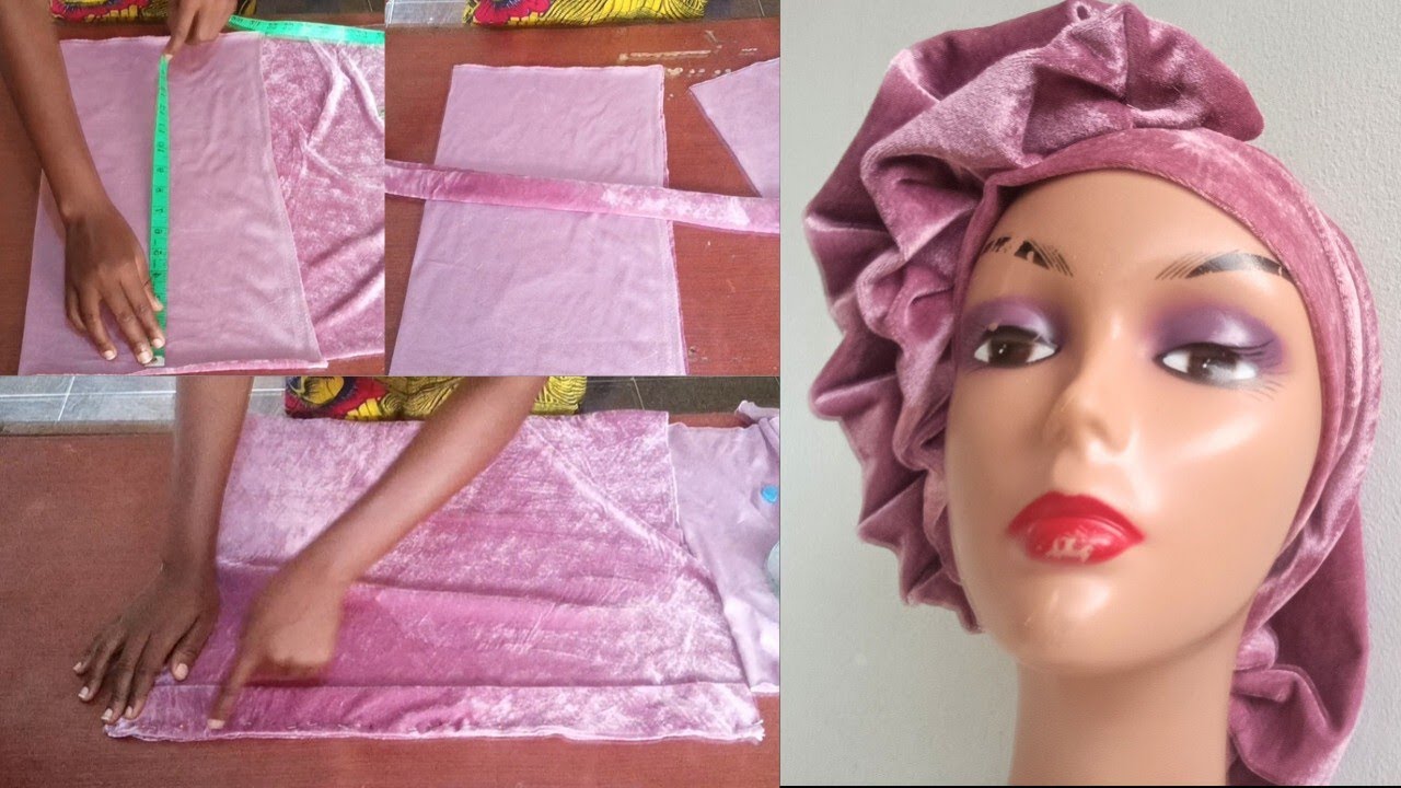 Simple Turban cap base with side Ruffles part 1