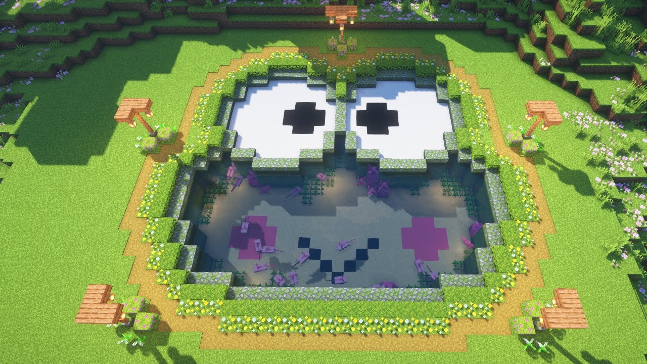 Keroppi Axolotl Pond for Minecraft | Tutorial