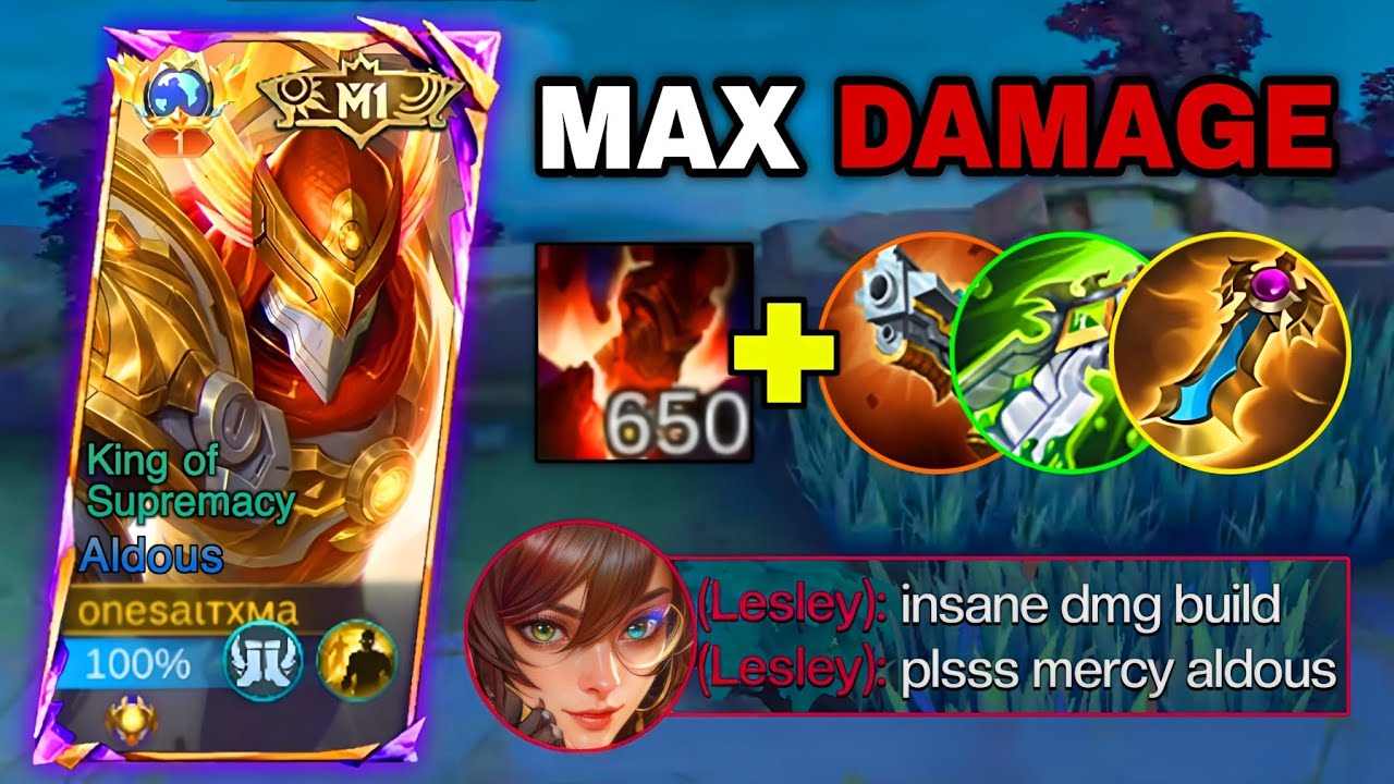 ALDOUS ABUSING THIS 650 STACK MAX DAMAGE BUILD🔥 | BEST BUILD FOR EXP LANE SOLO RANKED!!! - MLBB