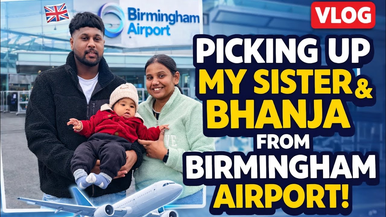 Birmingham Airport✈️ Te Swagat Aa – Behen Te Bhanje Nu Lain Gye #vlog #punjabivlog #familyvlog #fyp 