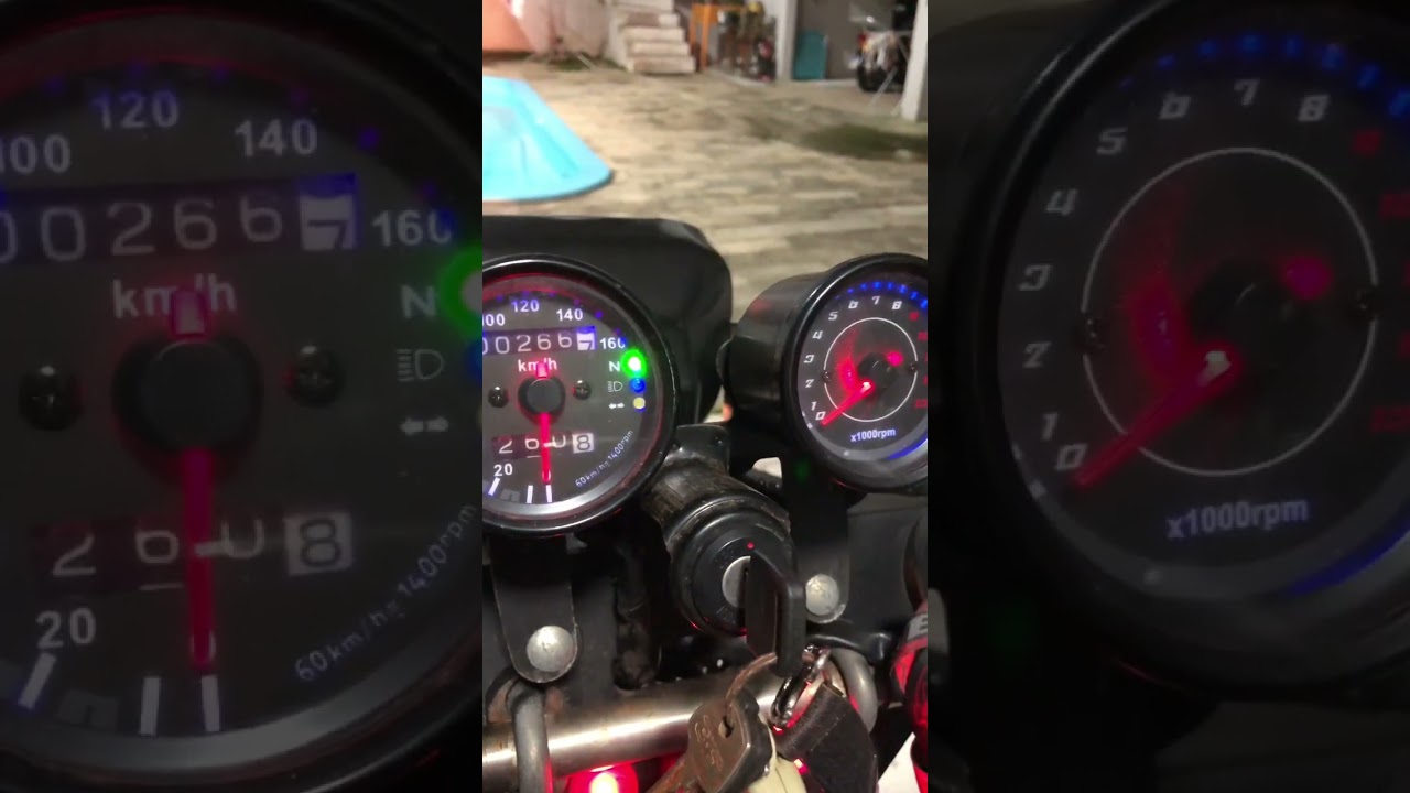PAINEL DUPLO ESTILO CAF&Eacute; RACER COM RPM E VELOC&Iacute;METRO