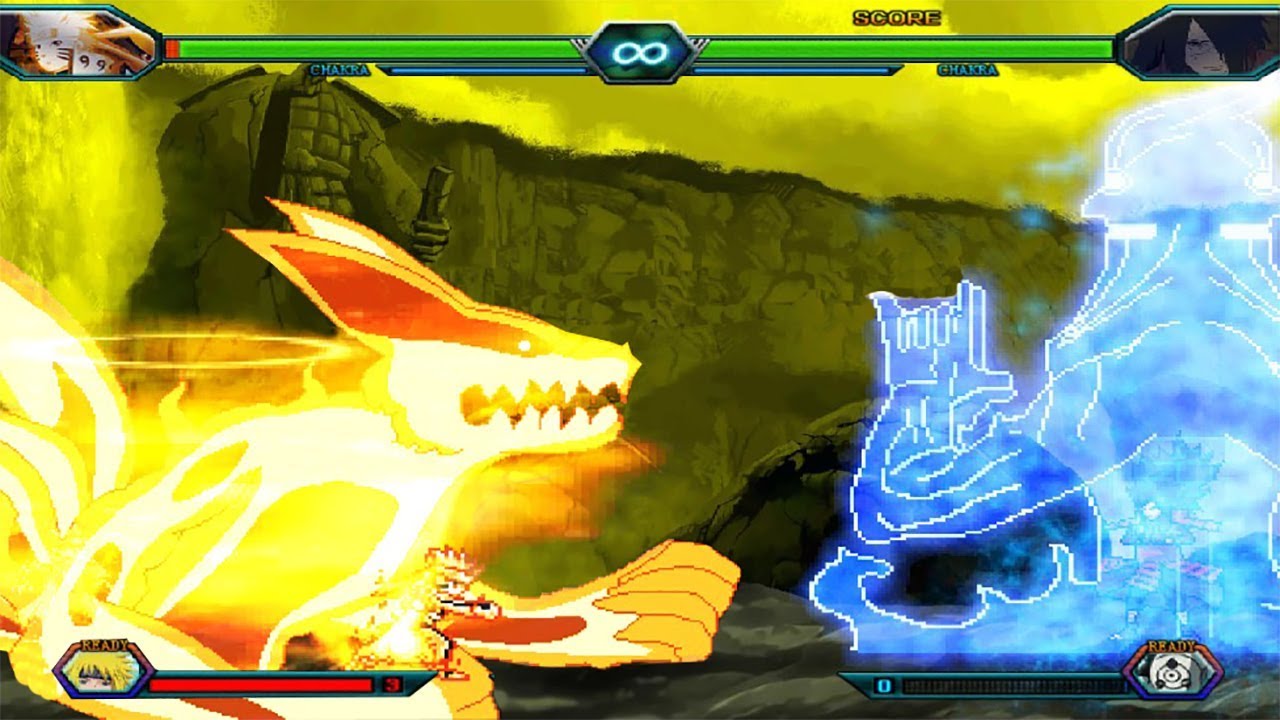 Naruto Kurama Mode Vs Madara (Edo Tensei) - Bleach Vs Naruto 3.3 (Modded)