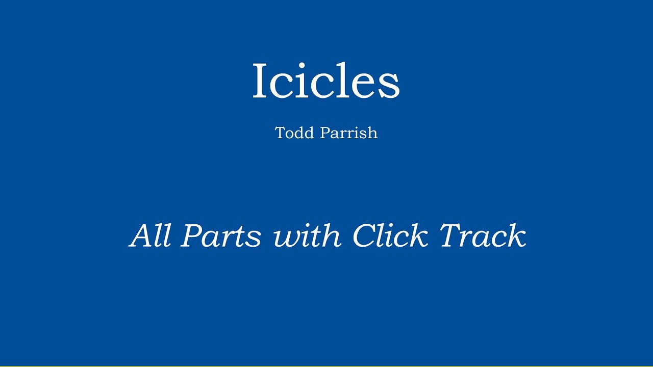 Icicles - Todd Parrish Play Along Track