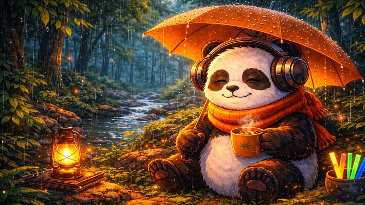 Cozy Rain & Warm Tea ☕☔ | Relaxing Lofi Beats to Study & Sleep