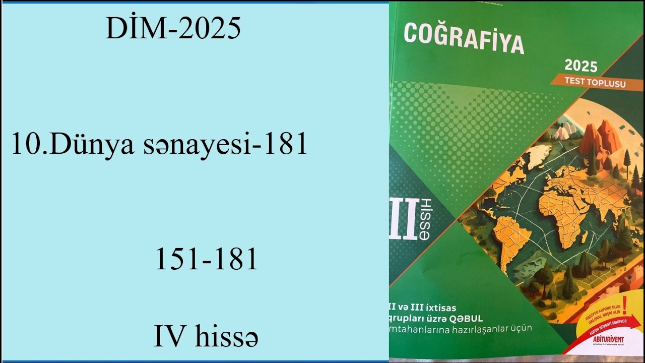DİM 2025 II hissə 10 Dünya sənayesi 181 151 181 IV hissə