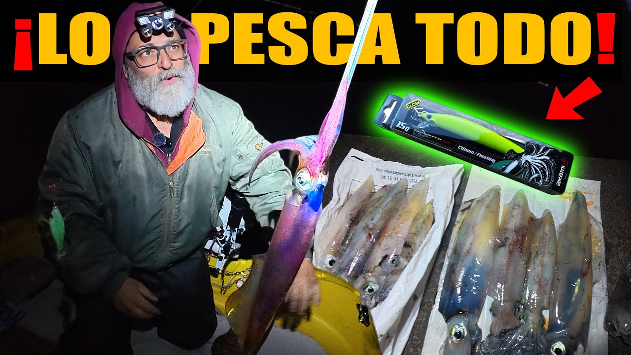 ¡Este Señuelo LO PESCA TODO! Voy de Pesca con un VIEJO ROCKERO 😆🎸🦑🦑🦑 - Jurel Ramón 160