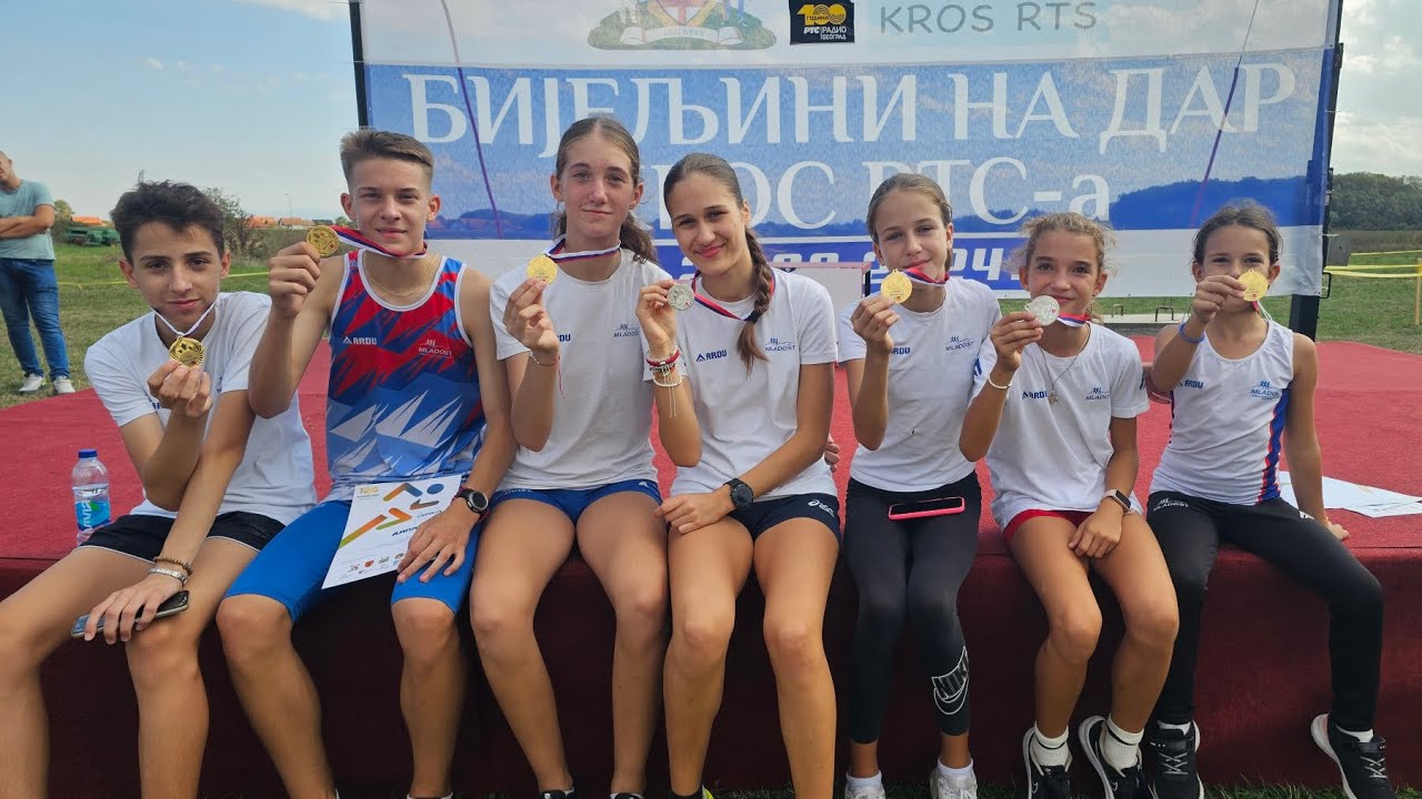 Kros RTS-a Bjeljina (28.9.24) Sedam medalja za atletilare Mladosti iz Užica