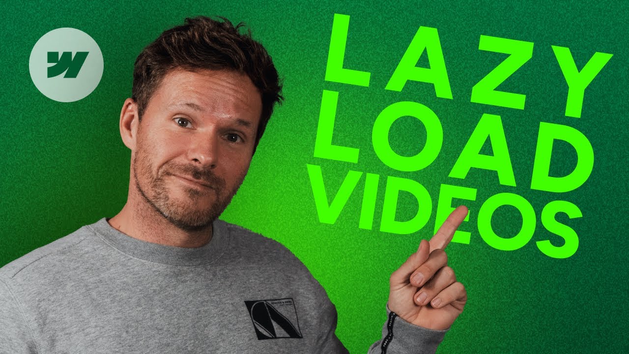 How to LAZY LOAD VIDEOS in Webflow [Tutorial + Cloneable]