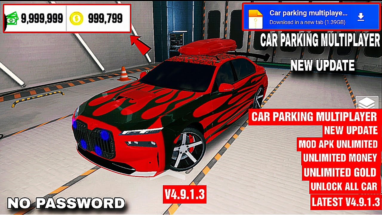 Car parking multiplayer new update v4.9.1.4 mod apk unlimited money unlimited gold unlock all