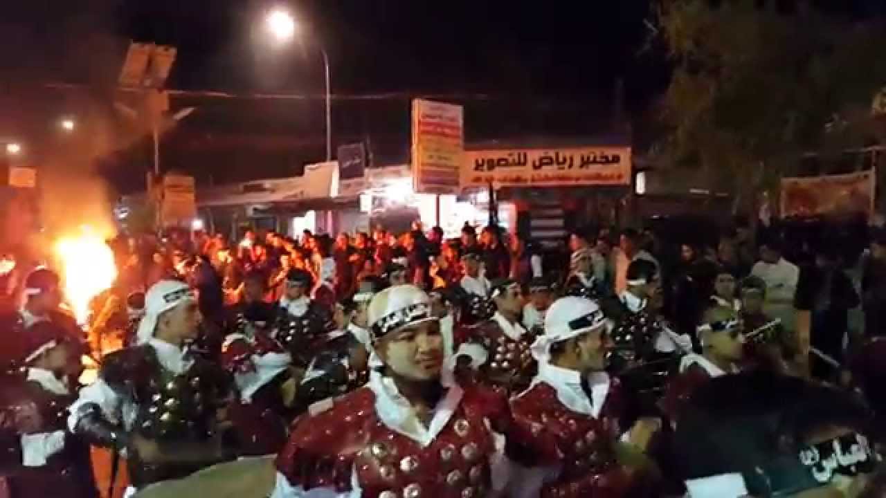 موكب الشعل الحسينيه لاهالي المسيب ليوم 8 محرم