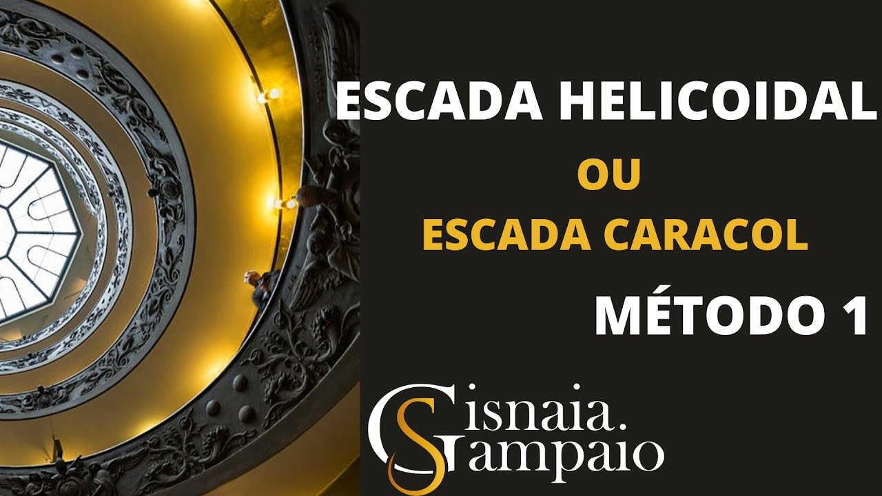 COMO FAZER  UMA ESCADA HELICOIDAL OU ESCADA CARACOL PASSO A PASSO  - PARTE 1