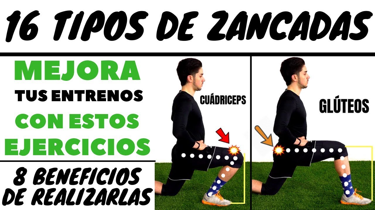 ZANCADAS 🔥 16 Tipos de Zancadas y 8 Beneficios de Ejecutarlas ✅