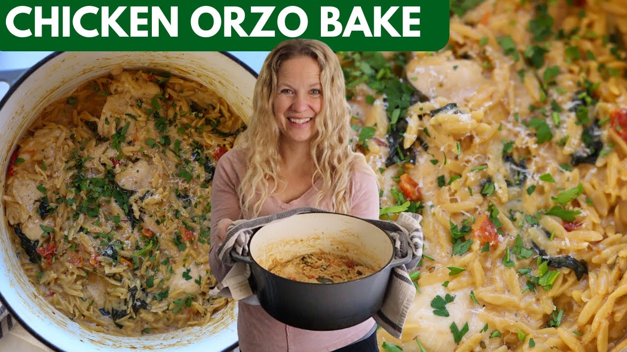 Chicken Orzo Bake | One Pot Dutch Oven Dinner