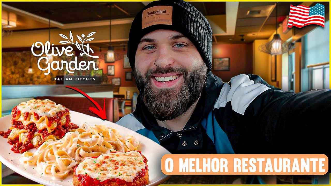 COMENDO MUITO E BARATO NO FAMOSO OLIVE GARDEN DOS ESTADOS UNIDOS | O PREFERIDO DA PRODUÇÃO