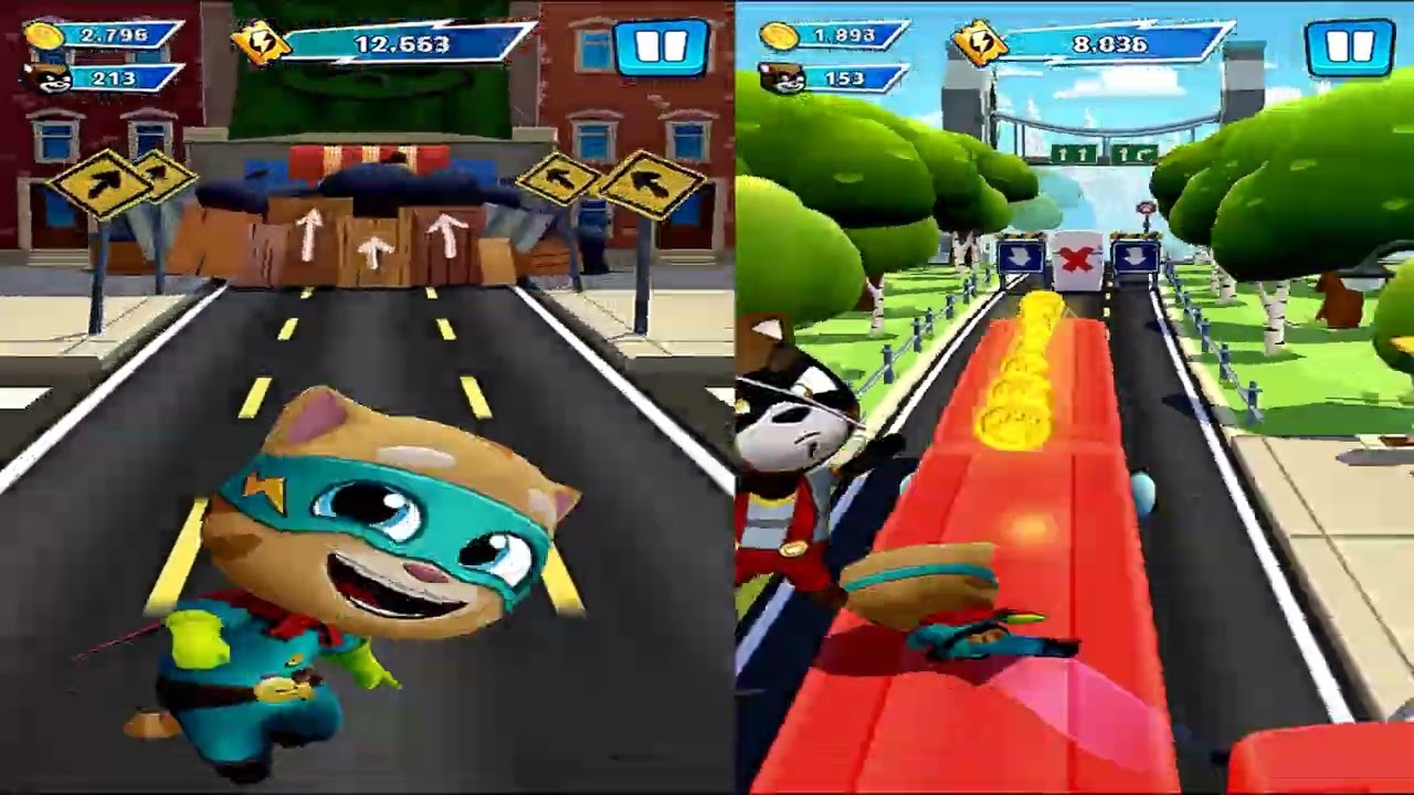 Talking Tom Hero Dash -Speed Run, Cool Android Reverse Gameplay - Part 4