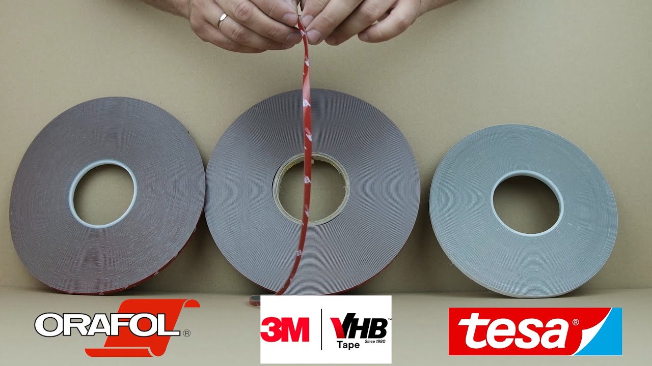 3M GPH110 VHB против Tesa ACXplusMP 7274 против Orafol UHB 3600