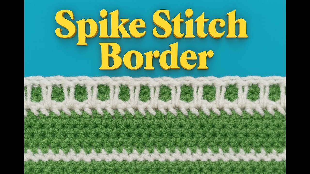 Spike border tutorial 4 row repeat Right-handed🧶#crochet