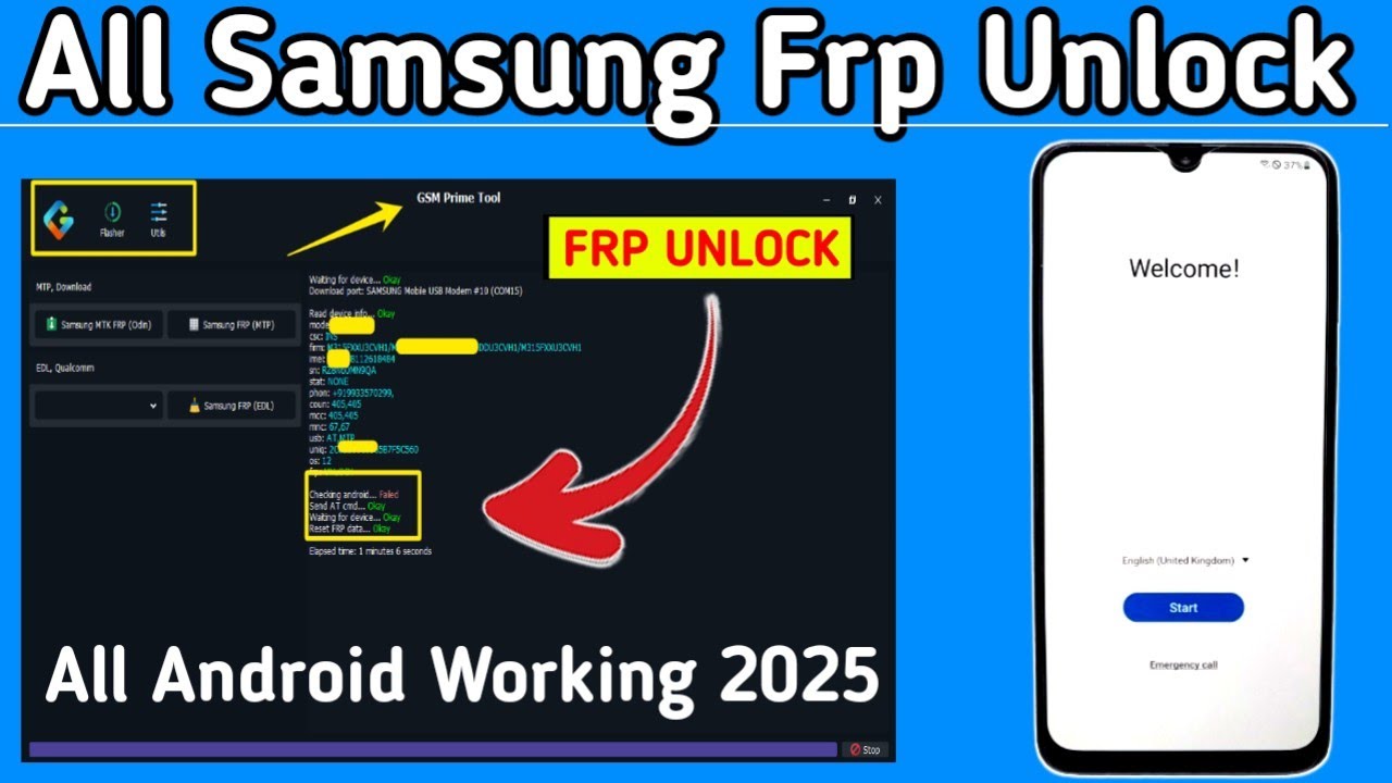 SAMSUNG FRP BYPASS 2024 Android 12-13-14 New Security 2025🆕FRP Lock Reomoval | Gsm Prime TOOL Free