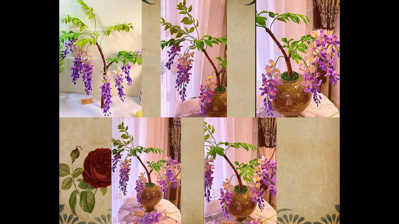DIY with Pipe Cleaners: Wisteria in Full Bloom – Wrapping the Whole Spring in the Palm of Your Hand
