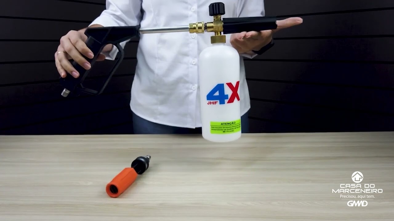 Kit Lava Jato com Lan&ccedil;a Espuma Hydronlubz JHF 4X. #hydronlubz