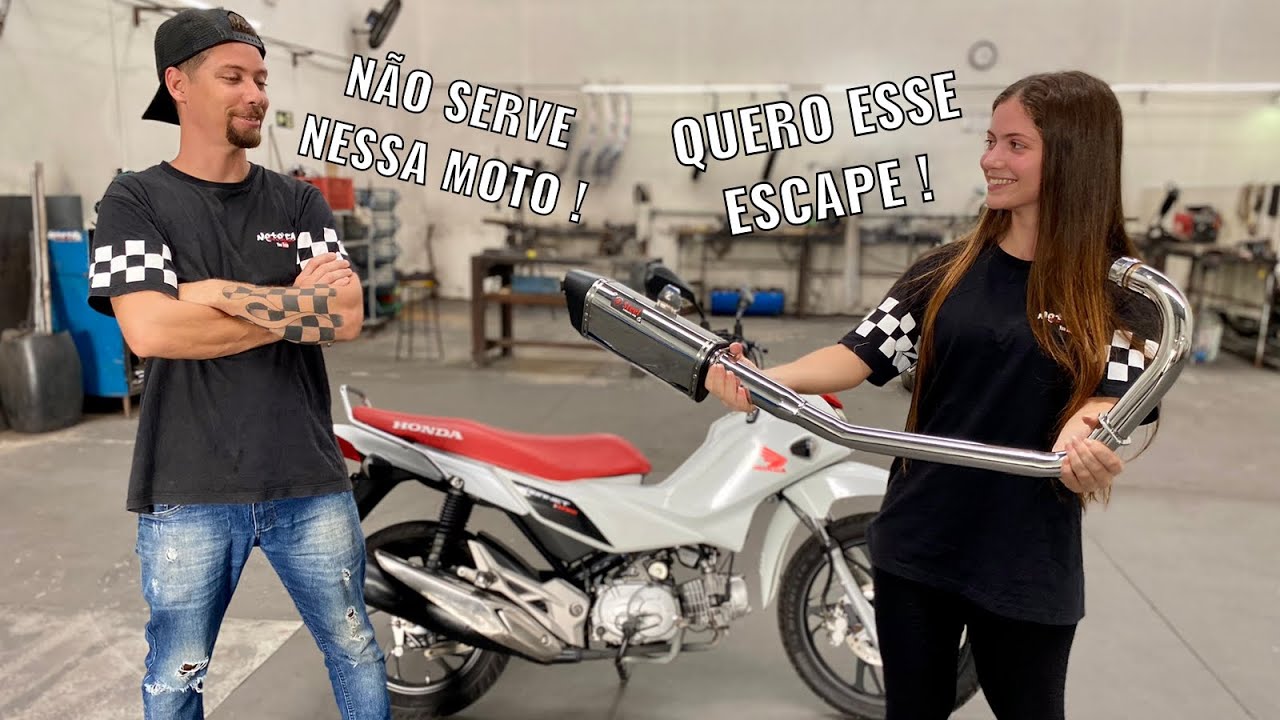 ELA ME PEDIU PRA COLOCAR O ESCAPE NA HORNET 110 E FAZER O TOP SPEED NA BR 😳