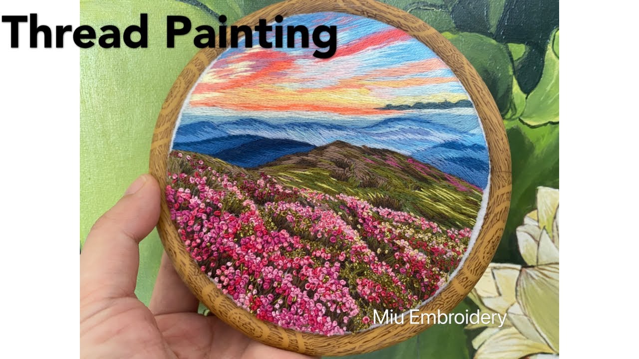 Needle Painting Landscape — Spring Time ☀️ 🌸