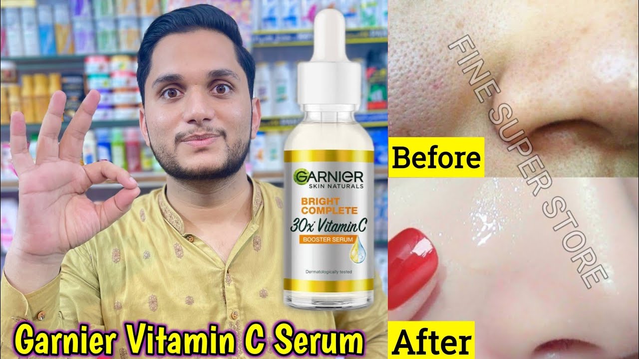 Garnier Vitamin C Serum Review | How to use Garnier 30x Vitamin C Booster Serum