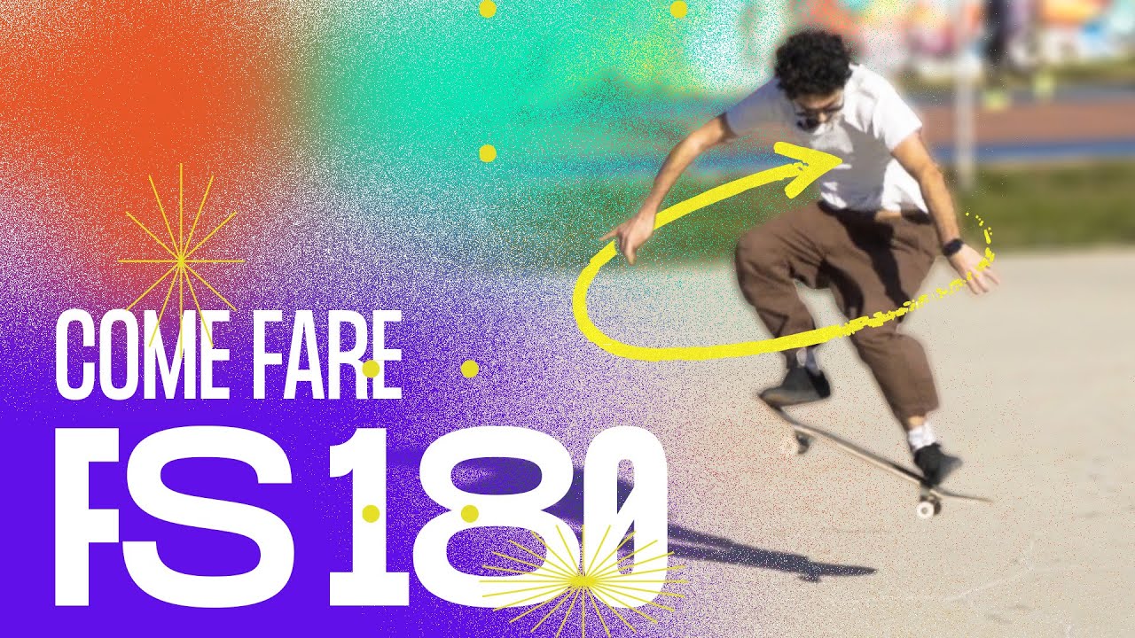 FRONTSIDE 180 TUTORIAL 📕 Come fare skate