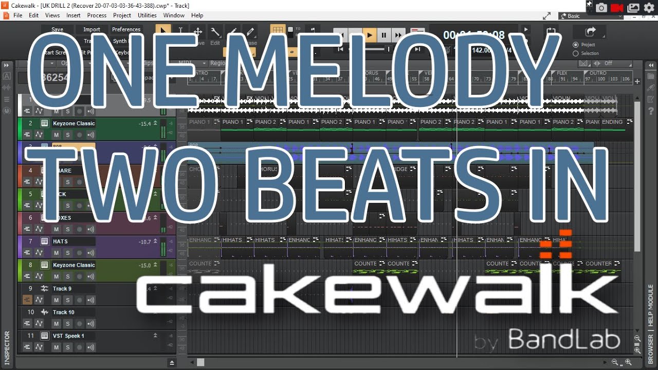 SAME MELODY!! TWO BEATS IN CAKEWALK BY BANDLAB