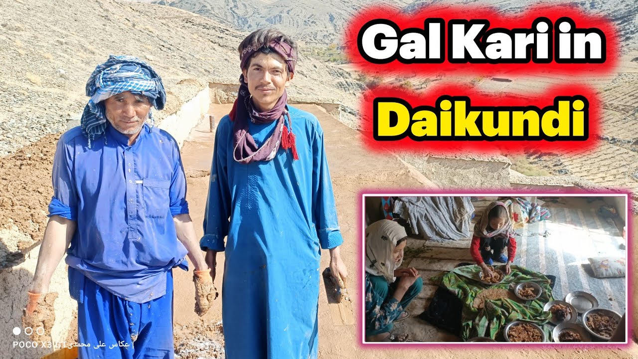 Work and life in the village of Daikundi, Afghanistan. The simple life of the people of Daikundi.